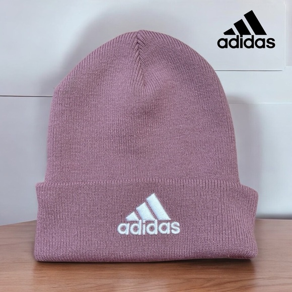 NWOT, Adidas, Cuff Knit Beanie, One Size, Pink ❄️ - Picture 1 of 7